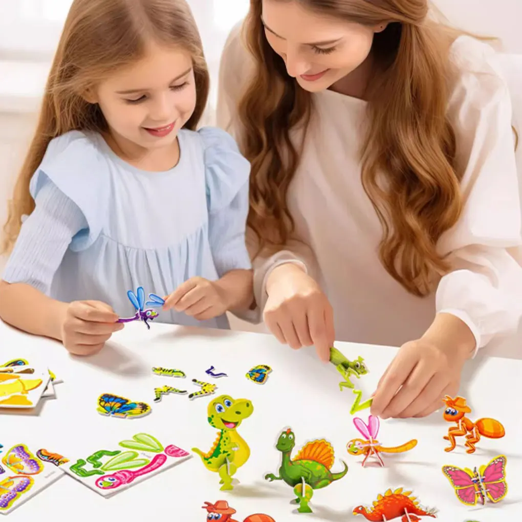 

100-элементные прочные картонные детские пазлы для развития когнитивных способностей детей