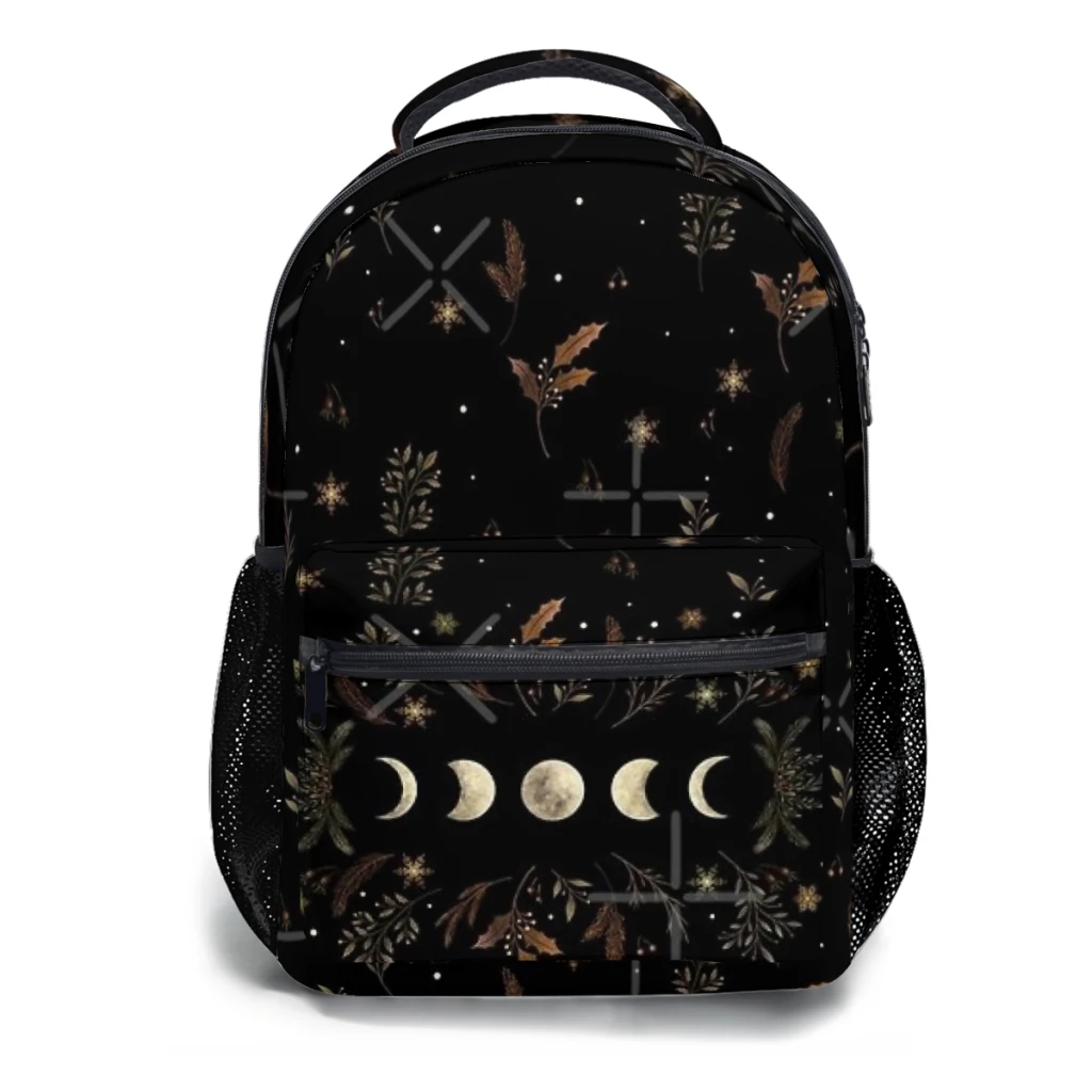 Moonlit Garden-mochila escolar de dibujos animados para niñas, morral escolar de gran capacidad, color marrón, 17 pulgadas, Invierno