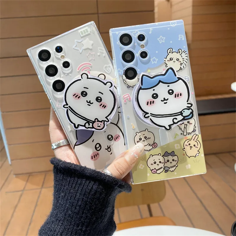 Kawaii Chiikawas Anime Series Phone Case Samsung Galaxy S20 21 22 23 24 Plus Ultra Silicone Cartoon Phone Case Cute Funny Gift