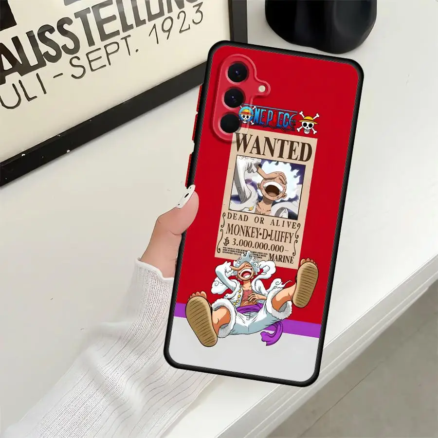 Casing Lucu Logo One Piece untuk Samsung Galaxy A52 A56 A22 A34 A54 A53 A73 A25 A26 A35 A36 A21s A24 Penutup Belakang Ponsel