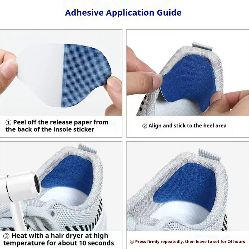 Heel Patch for Repairing Holes in Shoes Anti-Wear Heel Protector Self-Adhesive Backing Adjustable Size 4Pcs/12Pcs image 6
