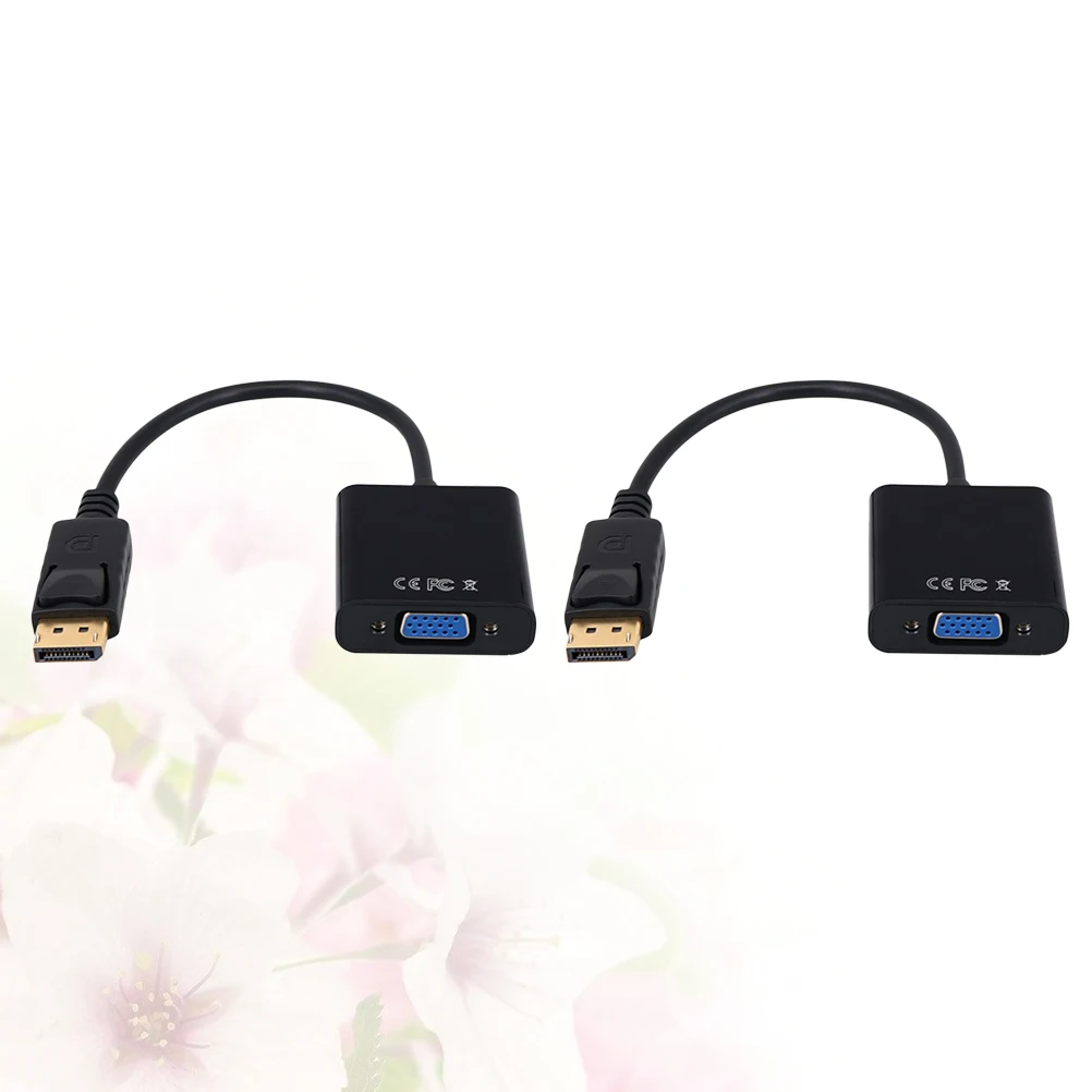 

2pcs to VGA Adapter Cable Display Converter 1080P HD Compatible with PS3 XBOX360 DVD Projector Monitor LED
