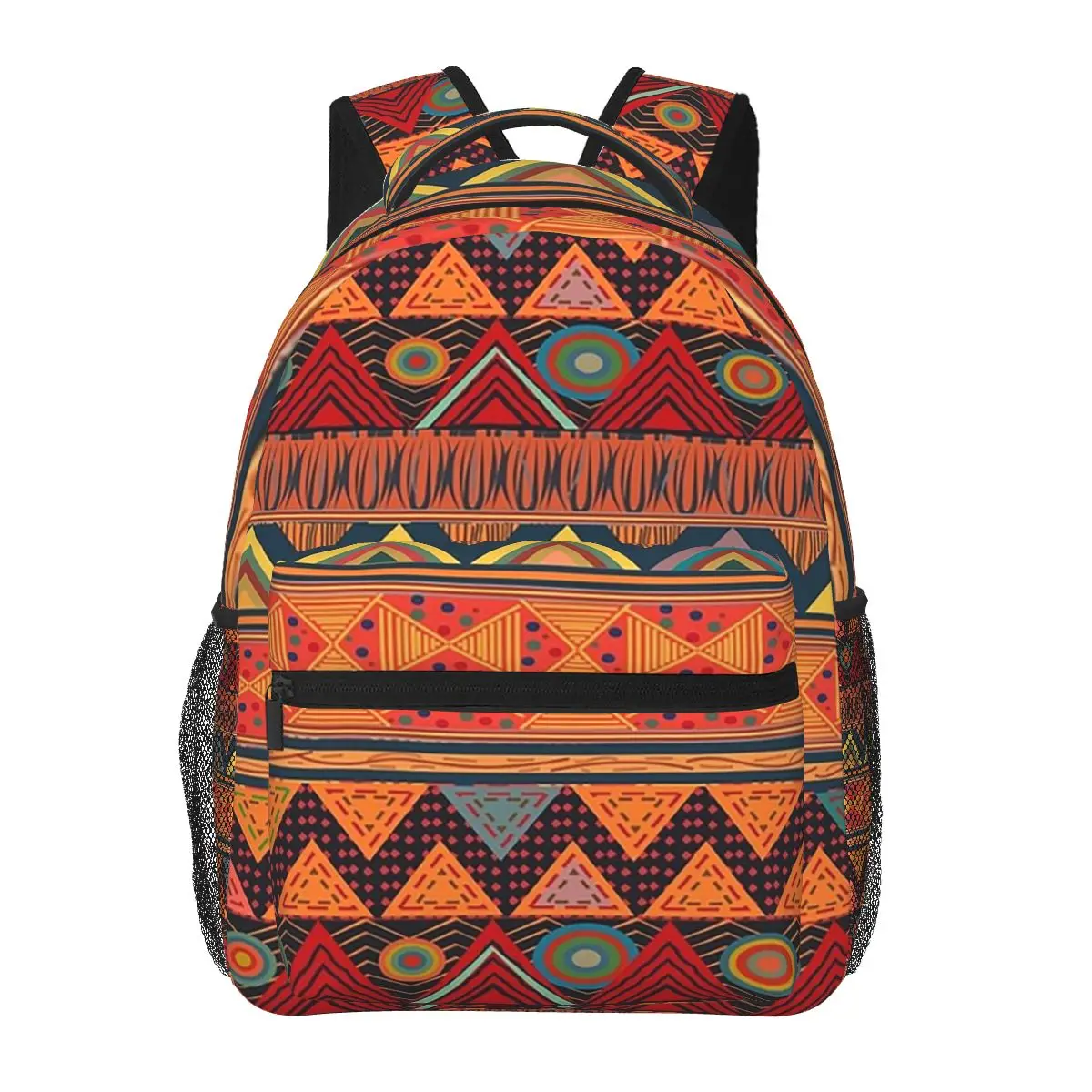 

Tribal Ethnic (earth Colors) Student Backpack School Bag Hiking Travel Daypack for Men Women Fashion Bookbag Shoulder Bags