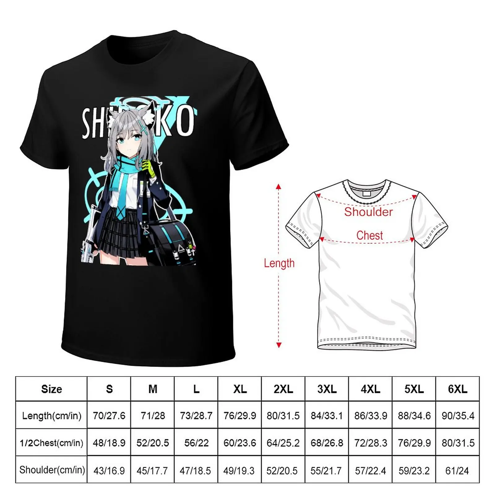 Shiroko blue archive Shirt Fan Shirt T-Shirt shirts graphic tees T-shirt for a boy funny t shirt mens t shirts