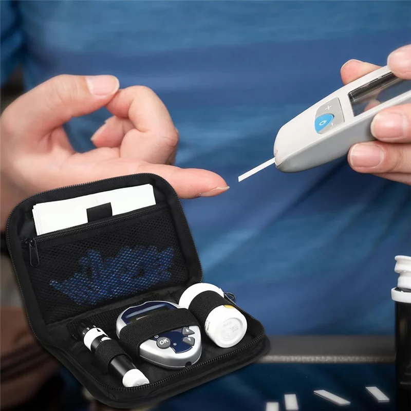 ABMF-For One Touch Ultra 2 جهاز قياس السكر في الدم حقيبة سفر حقيبة التخزين حامل الملحقات حزمة مراقبة المحمولة