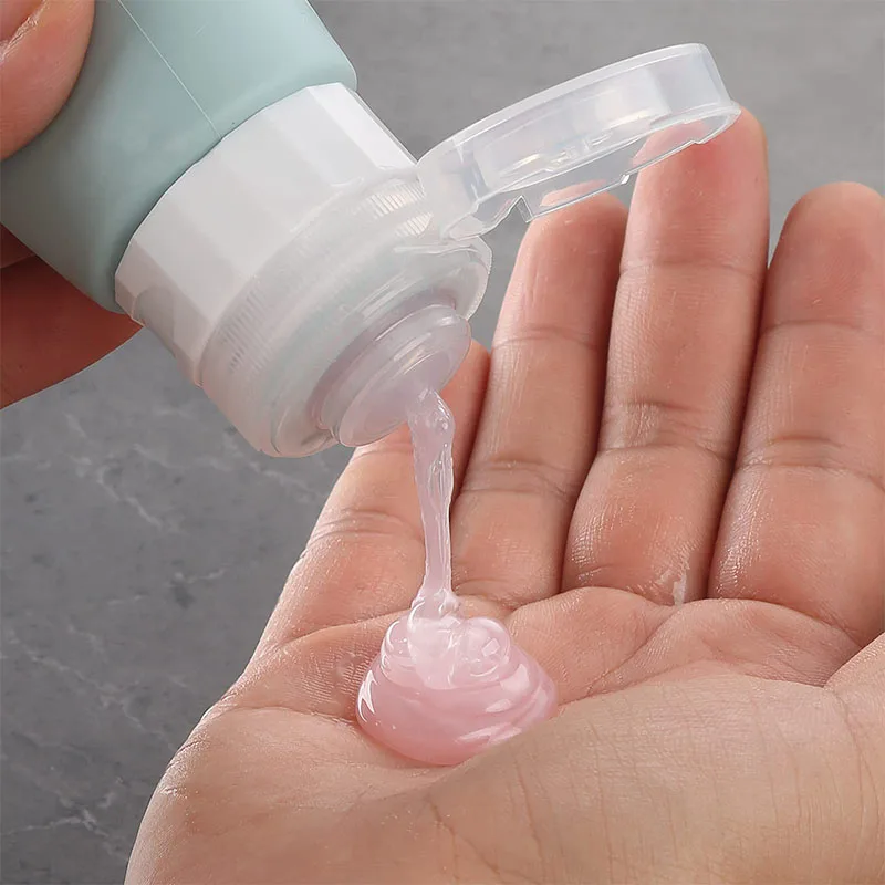 90ML Silicone Travel Refillable Bottle Makeup Dispensing Storage Bottle Container Empty Shower Gel  Essence Shampoo Jars