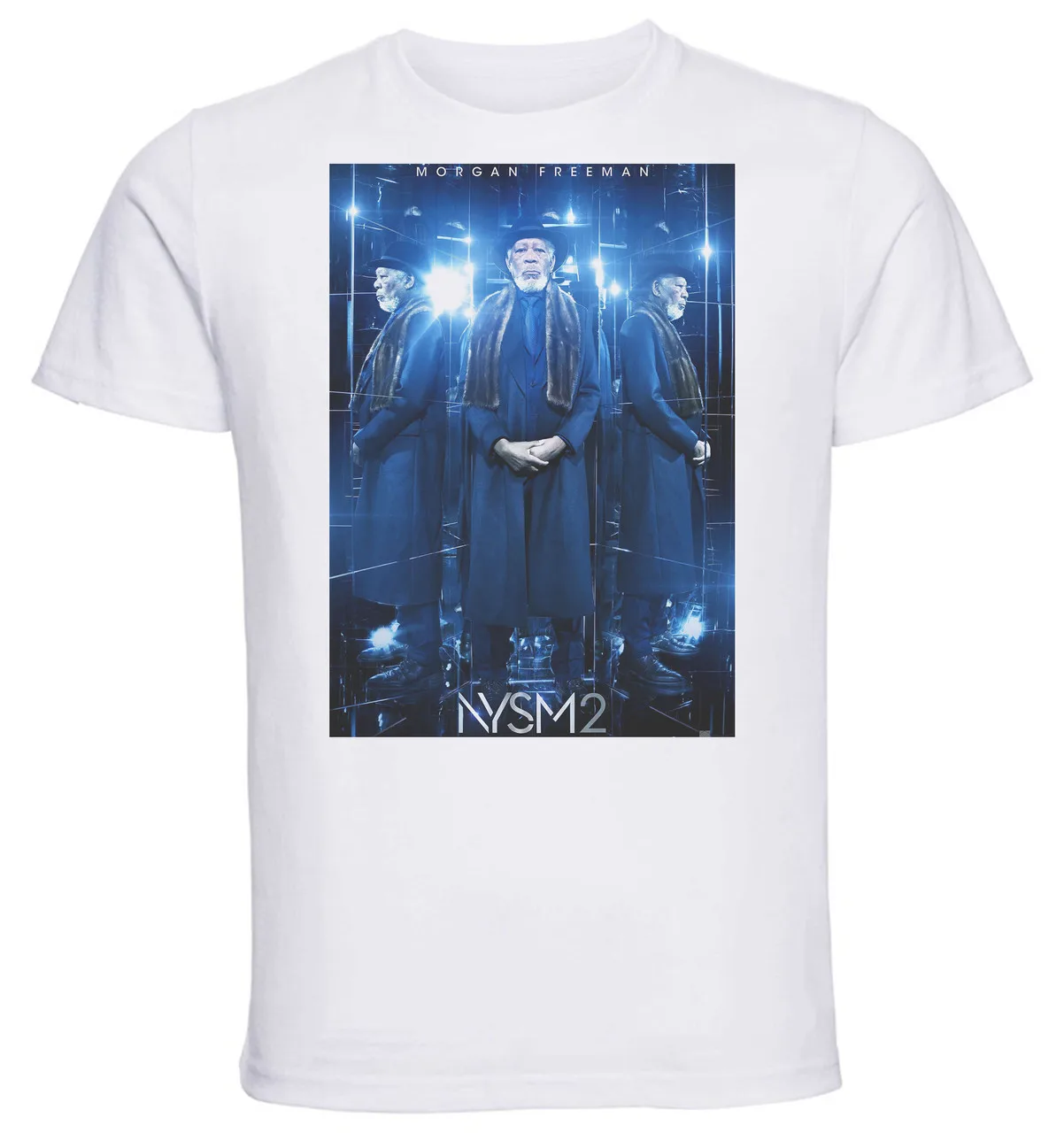 T-shirt Unisex White Now You See Me 2 Nysm Morgan Freeman