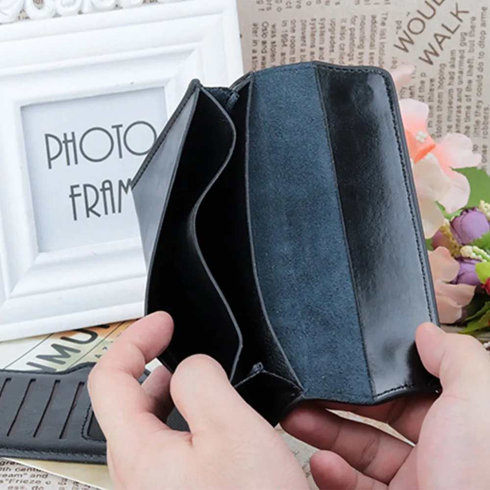 Slim Genuine Leather Women Long Wallet Large Capacity Female Coin Purse Portable Clutch Bag Cowhide Wallet for Women