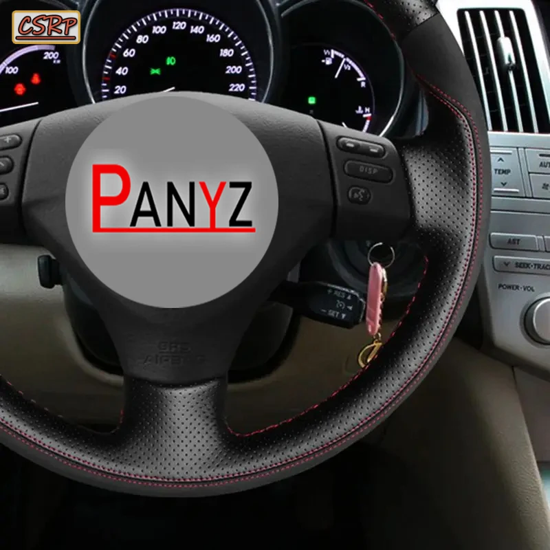 Hand Sew Genuine Leather Steering Wheel Cover For Lexus RX330 RX400h RX400 2004-2007 Toyota Corolla Verso 2006 Camry 2004-2006