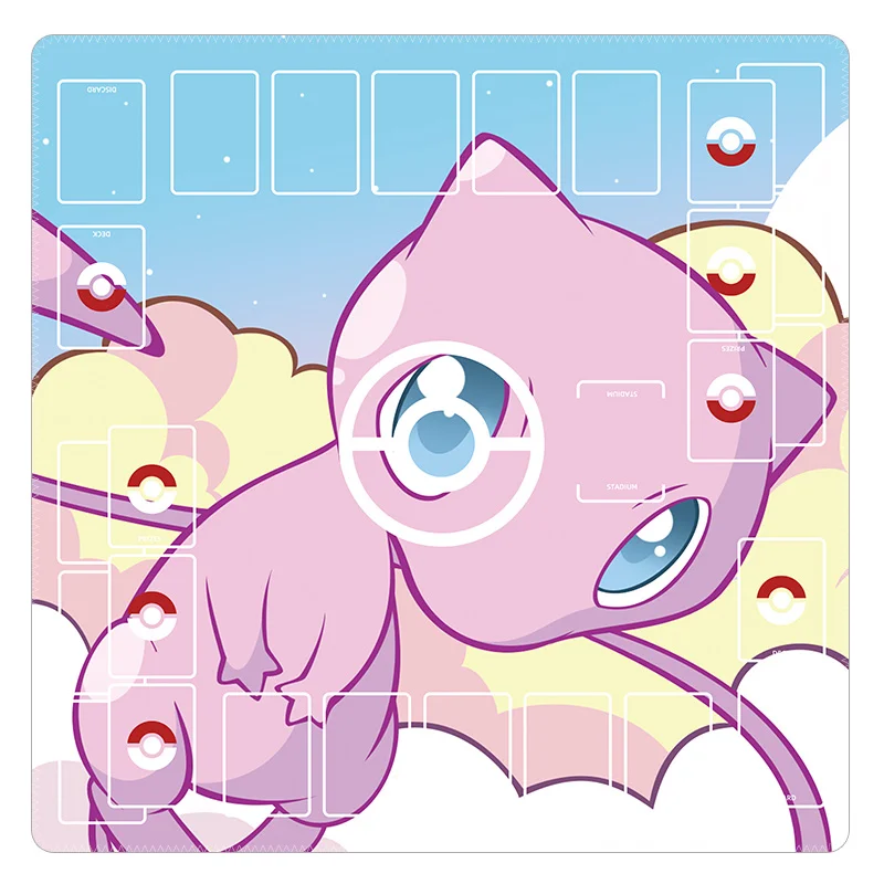 แผ่นรองการ์ดสองคนเล่น ชาริซาร์ด เกนการ์ มิว PTCG ของเล่นแอคชั่นกันน้ำทำเอง ฟิกเกอร์อนิเมะ ของสะสมเกม ดวลลิ่งดิสก์