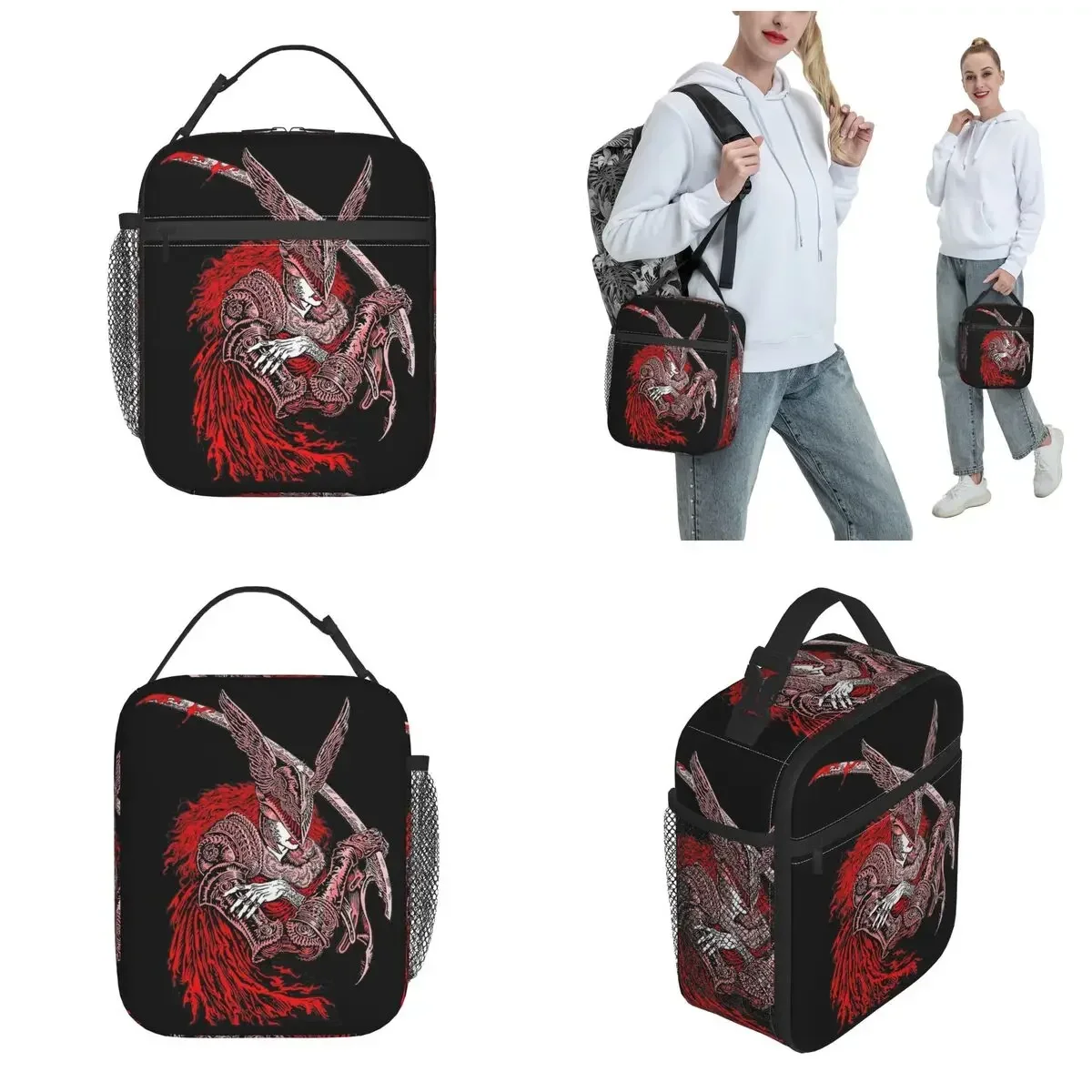 Malenia Blade Of Miquella Insulated Lunch Tote Bag Picnic Dark Souls Video Games Storage Food Box Portable All Season Lunch Box