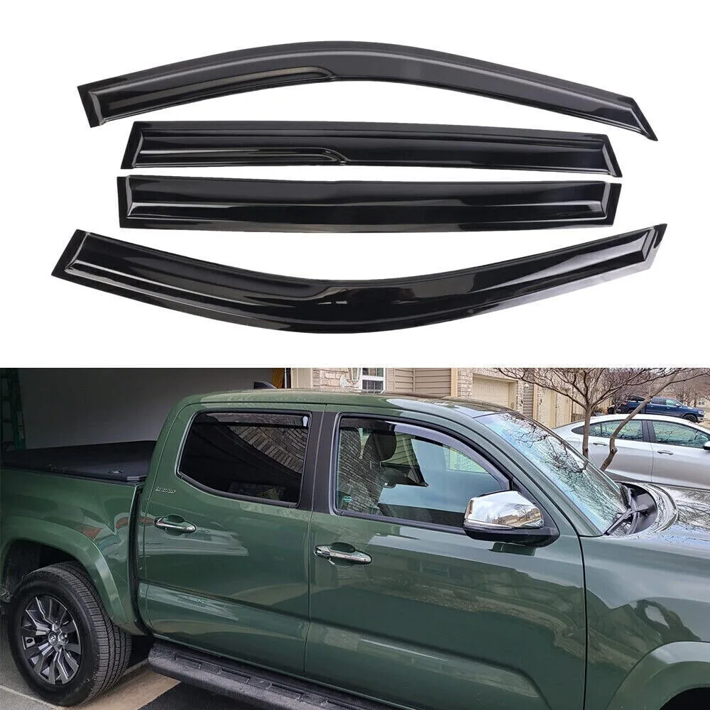 

For Toyota Tacoma 2016-2023 Double Cab Mugen Style Window Visor Vent Rain Guards