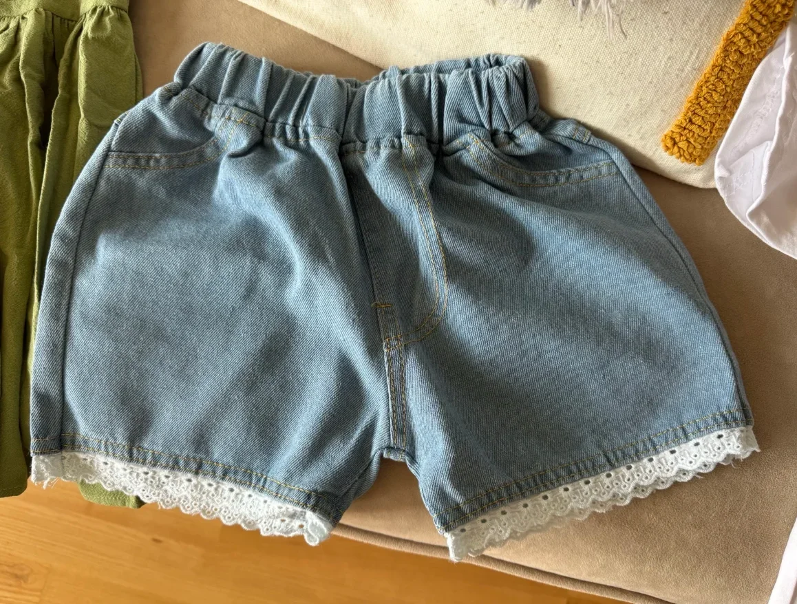 New Girls Denim Shorts Korean Lightweight Summer Shorts for Toddler Girls Casual Versatile Children's Clothing Outdoor Wear