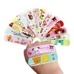 50pcs/lot Cartoon Band Aid Breathable Skin Patch Wound Dressing Plaster for Children Kids Adhesive Bandages Woundplast Strips