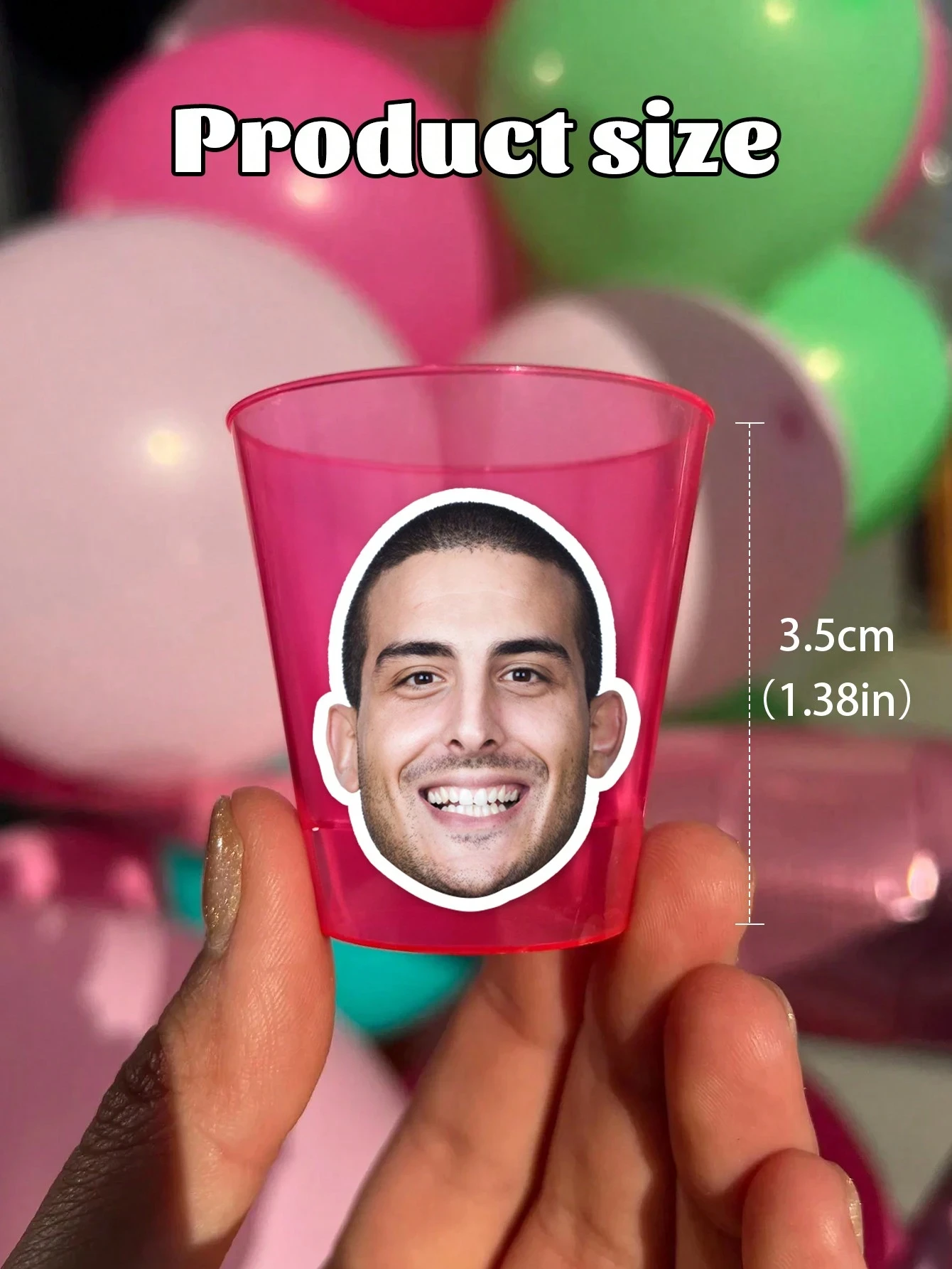 3.5-7CM Customized Face Sticker, Personalized Stickers From Your Photo Portrait - Die Cut Removable Vinyl, Custom Party Gifts