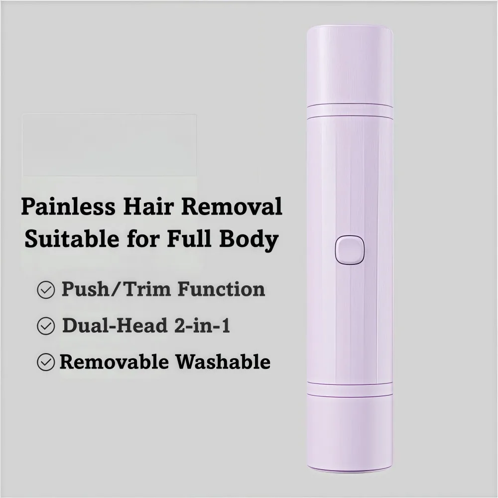 

Exquisite Electric Women's Hair Remover 2in1 Silent Hair Clipper Portable Dual Head Electric Shaver Hair Trimming