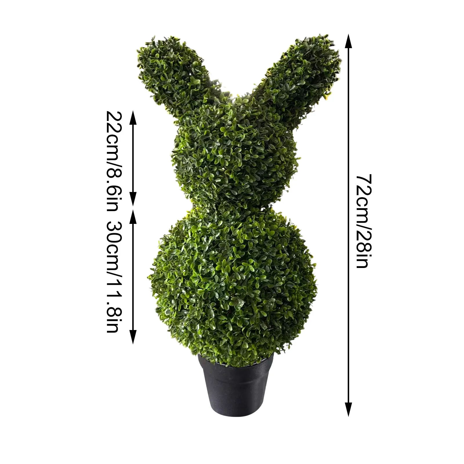 28,3-дюймовый искусственный бант в форме кролика, топиарий в форме дерева, топиарийные деревья, искусственный самшит, топиаары, растение для декора крыльца на открытом воздухе