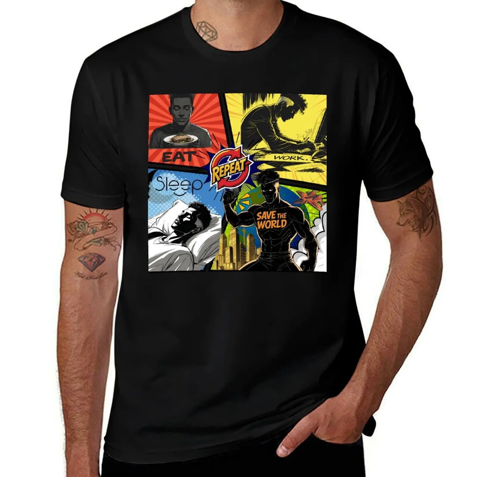 An Average Day - Save The World T-Shirt Outdoor Sports Short Sleeve Top T-Shirt