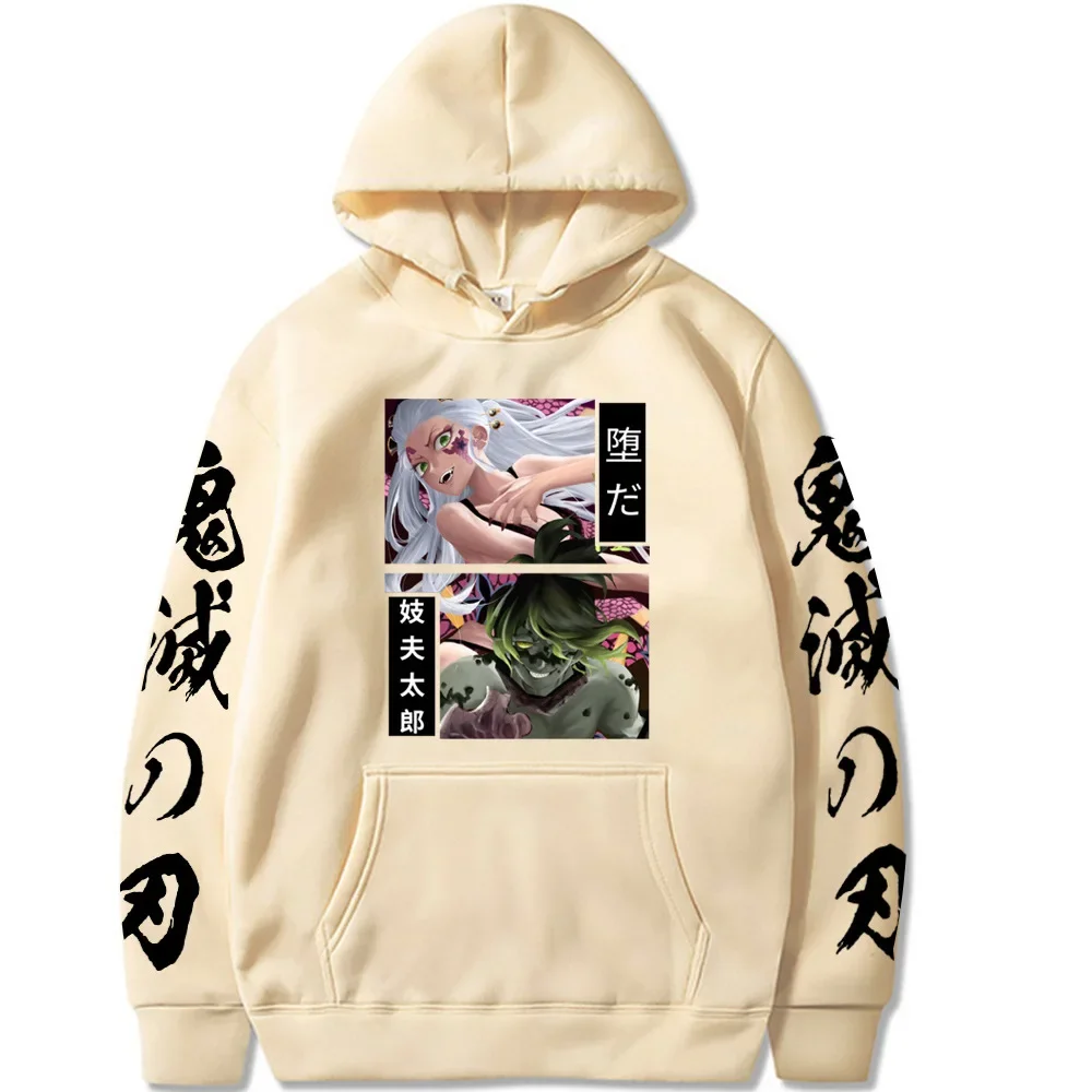 Anime demon slayer personagem estilo esportivo criativo diversão rua tendência moda combinando casual vida hoodie roupas femininas