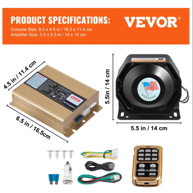 200W  car ambulance alarm, car mounted loudspeaker, whistle horn, wireless multi tone remote control, raised sound for res