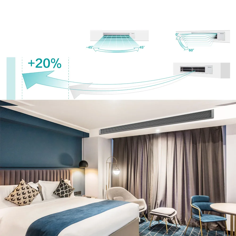 VRF Mini Split Commercial Lower Noise Ceiling Cassette Central Industrial Cooling Ducted Use Air Conditioner