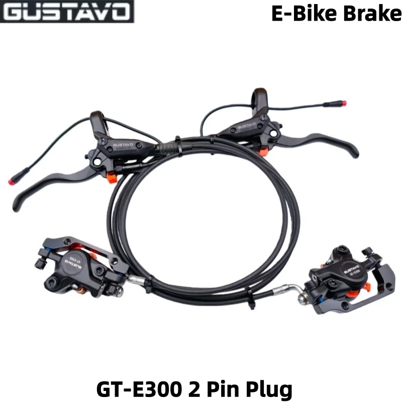 

GUSTAVO E-Bike MTB Hydraulic Disc Brake ，2 Pin Plug Electric Folding Mtb Bike Power Off ebrake