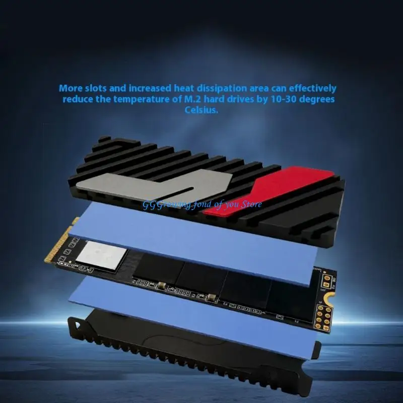 

H9EB Cooling Solution Solid Disk Heat Sink For Game Consoles M.2 NVME Solid Disks Aluminum Heatsink With Easy Installation