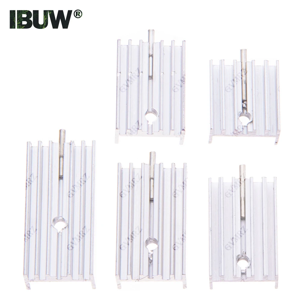 White Aluminum Heatsink Radiator 15*10*16/20/22/25/30/40/50mm With Needle Transistor  For TO220 Transistors 15*10*16