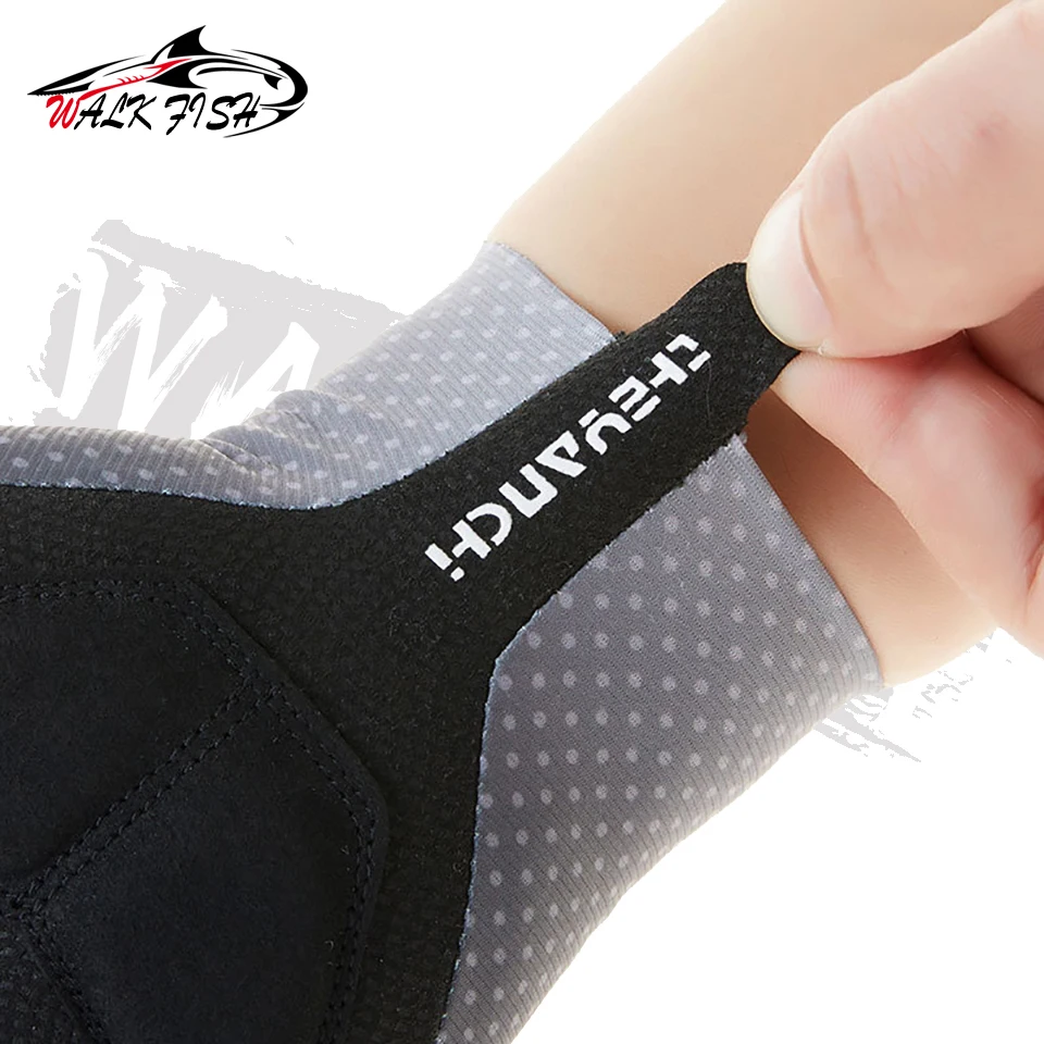 SPAZIERGANG FISCH Angeln Handschuhe Atmungsaktive Sommer Anti-skid Finger Handschuhe Outdoor Sport Wandern, Radfahren, Kajakfahren Tackle