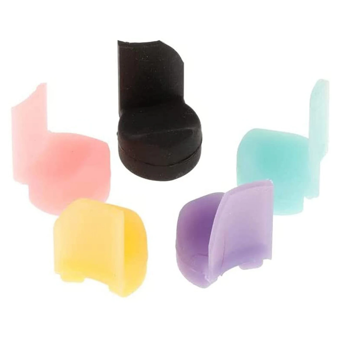 Pack of 5 Soft Silicone Clarinet Oboe Thumb Rest Cushion Thumb Protector for Woodwind Instrument 5 Colors