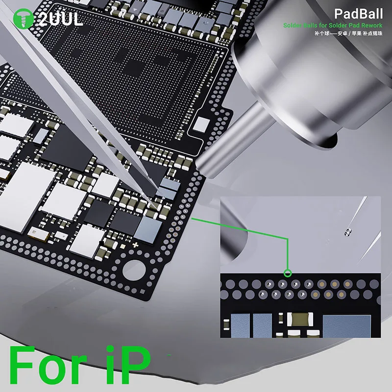 2UUL PadBall Solder Balls for Solder Pad Rework High Conductivity for Mobile Phone Motherboard BGA CPU Tin Suction Tool