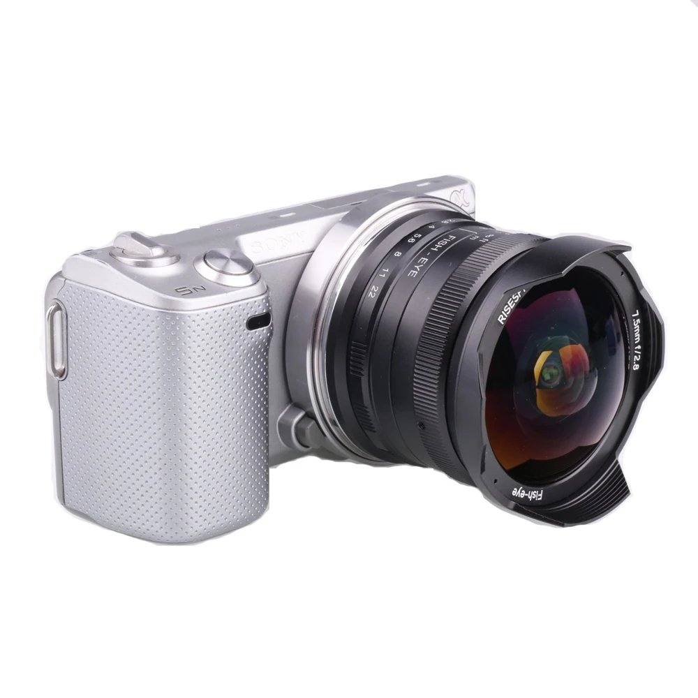 RISESPRAY 7.5mm f2.8 II 190° APS-C Manual Fixed Fisheye Lens For Sony E Canon Fuji OLYMPUS M3/4 Panasonic