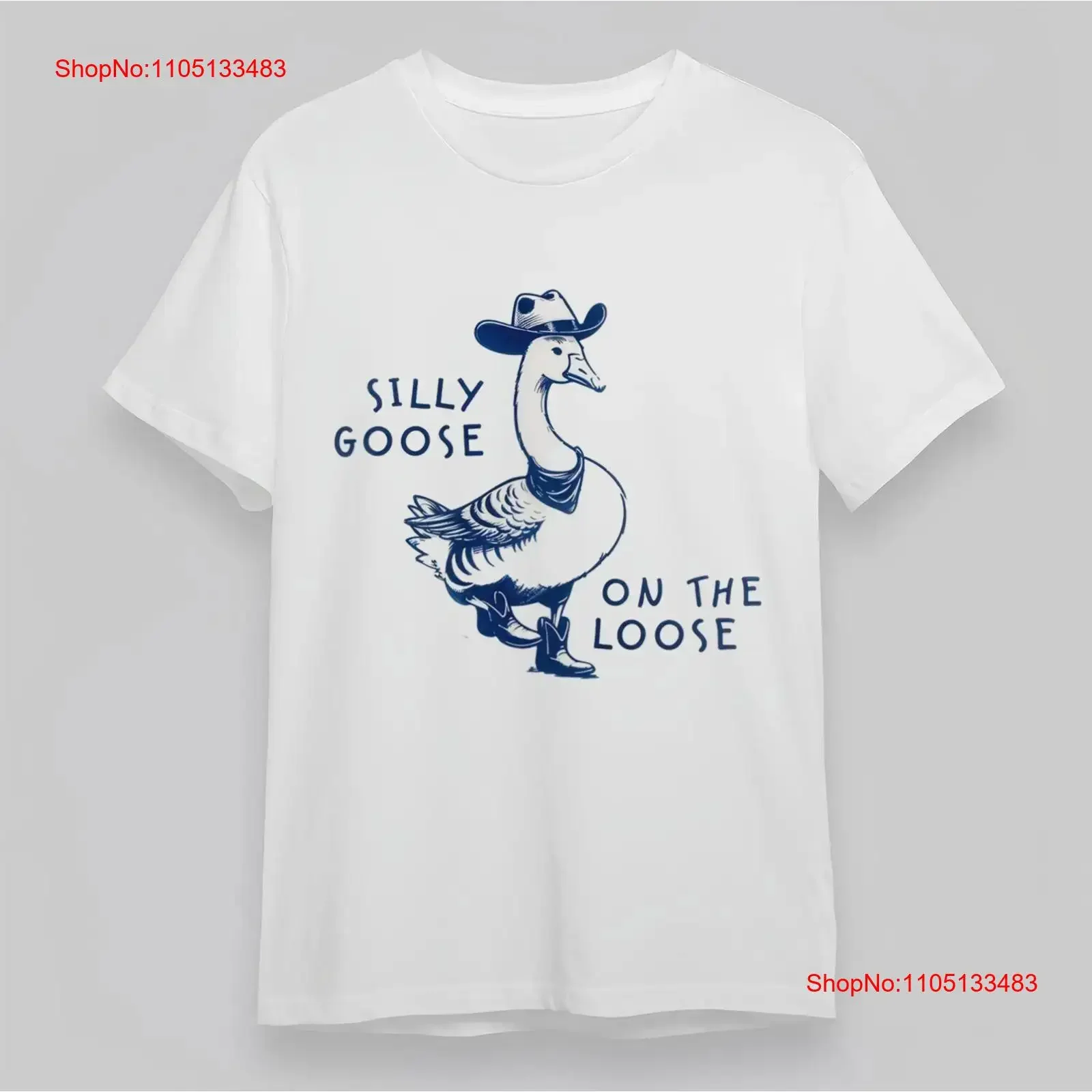 

Women's Comfortable All Season Classic T Shirt Cowboy Goose Humor vintage Washed Stretched Slightly designer clothes Stylish