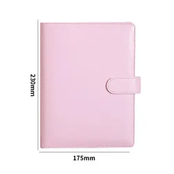 A5 New Vintage Refillable Notebook File Folder Notepad Cover Leather Ring Binder Office Supplies