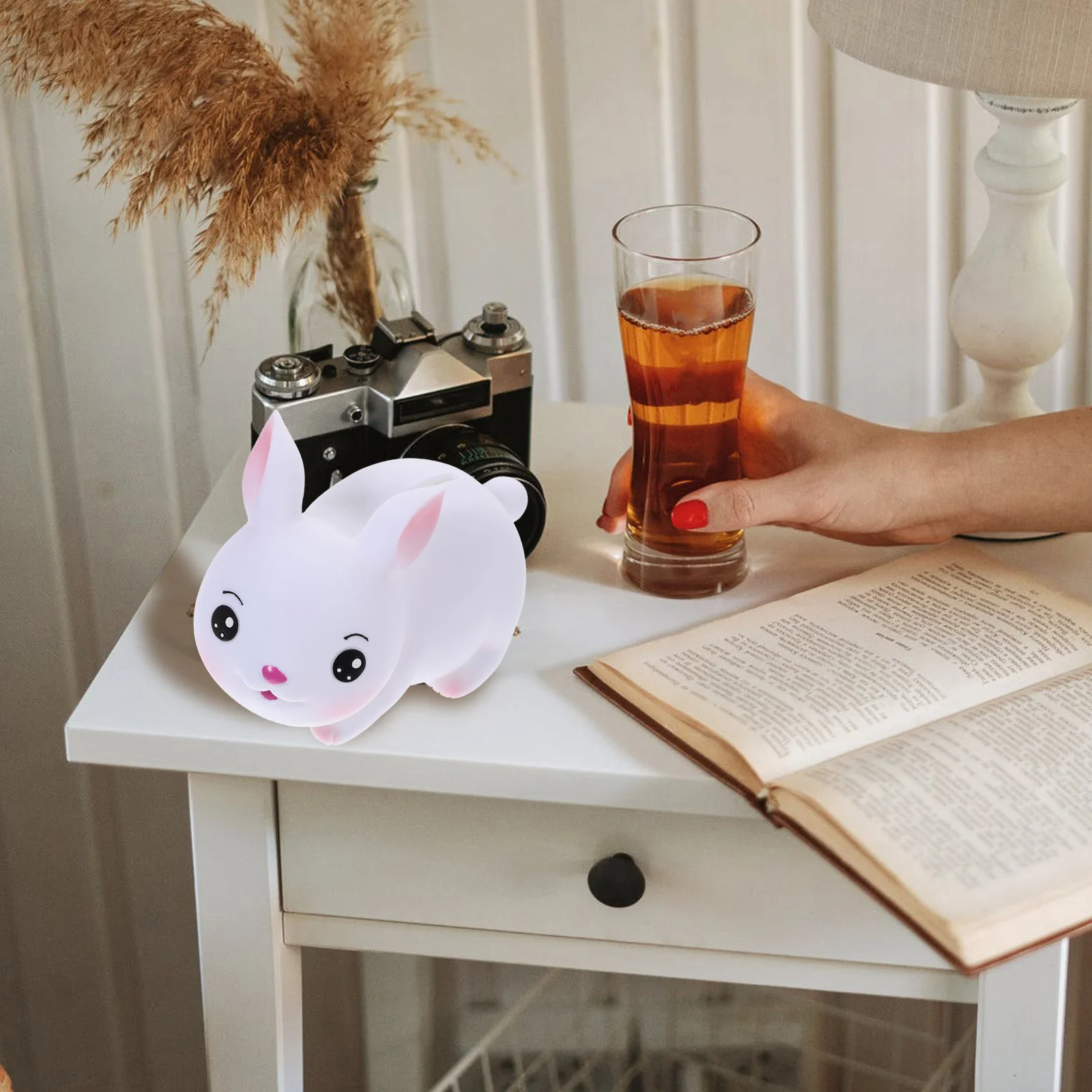 Hucha para niñas, soportes para dinero, tarro irrompible para niños, juguete de conejo de vinilo, olla para ahorrar monedas, bancos de estatua de conejito