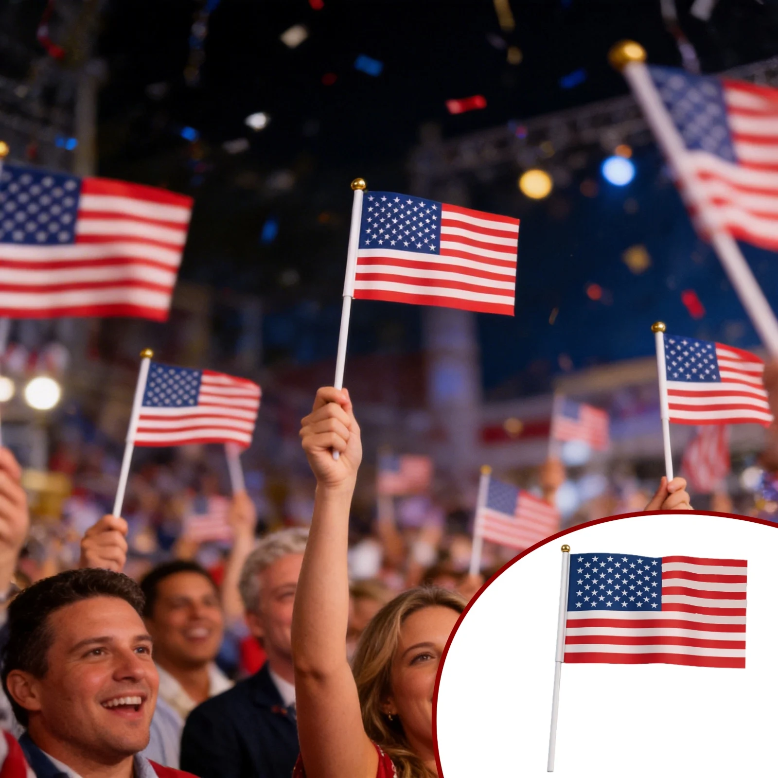 50 articles représentant le Championnat de football 2026 des États-Unis, du Canada et du Mexique, y compris les drapeaux des États-Unis, du Canada, d'Argentine, de G.