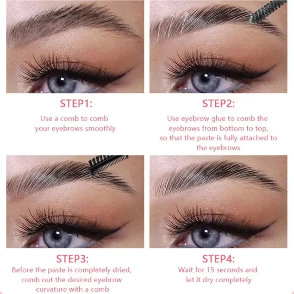 Double Headed Eyebrow Styling Cream Waterproof Long-Lasting Eyebrow Soap Quick-Drying Wild Brow Styling Eyebrow Mascara