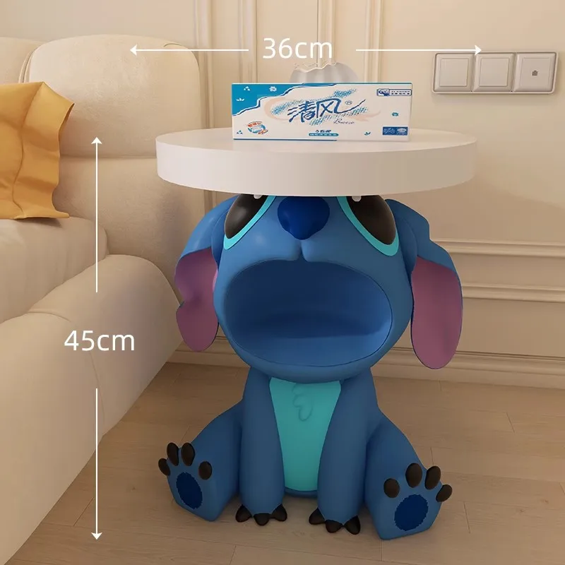 

[VIP] 45cm Big mouth Stitch bedside table Resin Action figure Creative tea table toys statue collection model room decoration