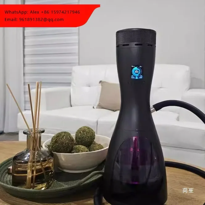 

[new Upgrade] Japanese Style Frosted Electronic Heating Hookah Bottle-Shaped Keychain Portable Outdoor & Household Use Black