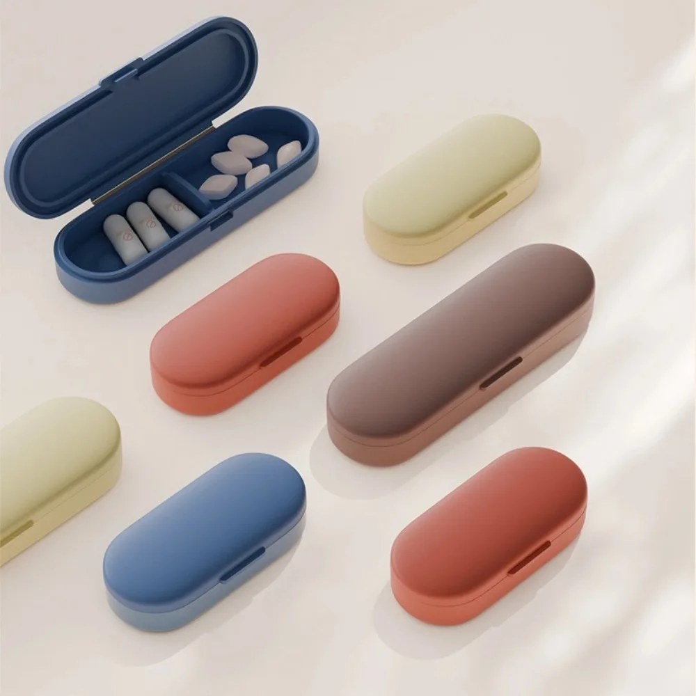 Novo Organizador Portátil Premium para Armazenamento de Comprimidos, Caixa com 1/2 Compartimentos para Vitaminas, Suplementos, Óleos de Peixe e Medica