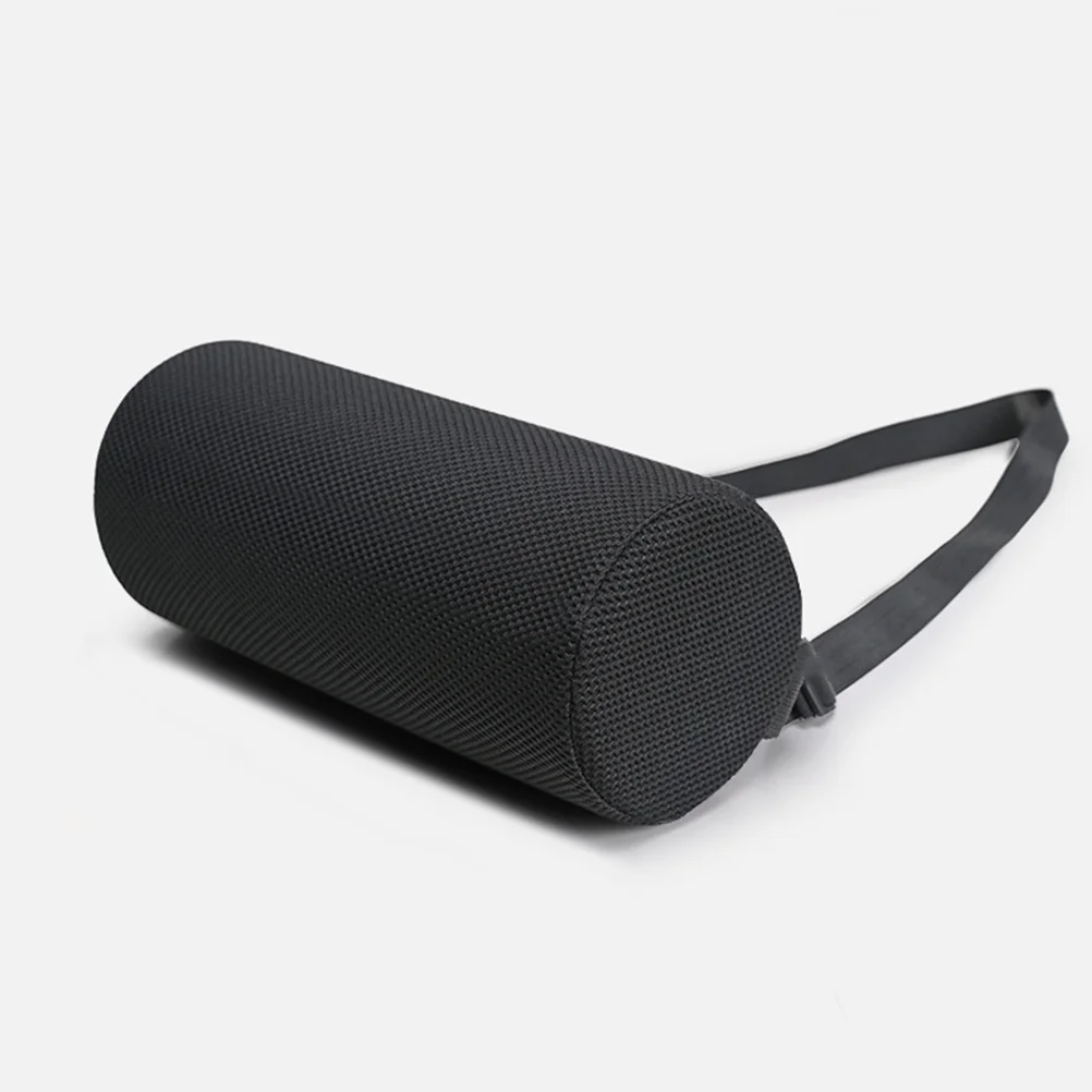 Adjustable Memory Foam Lumbar Support Pillow High Density Mesh Fabric Back Rest Chair Car Seat Elastic Bands Sturdy Buckles Home