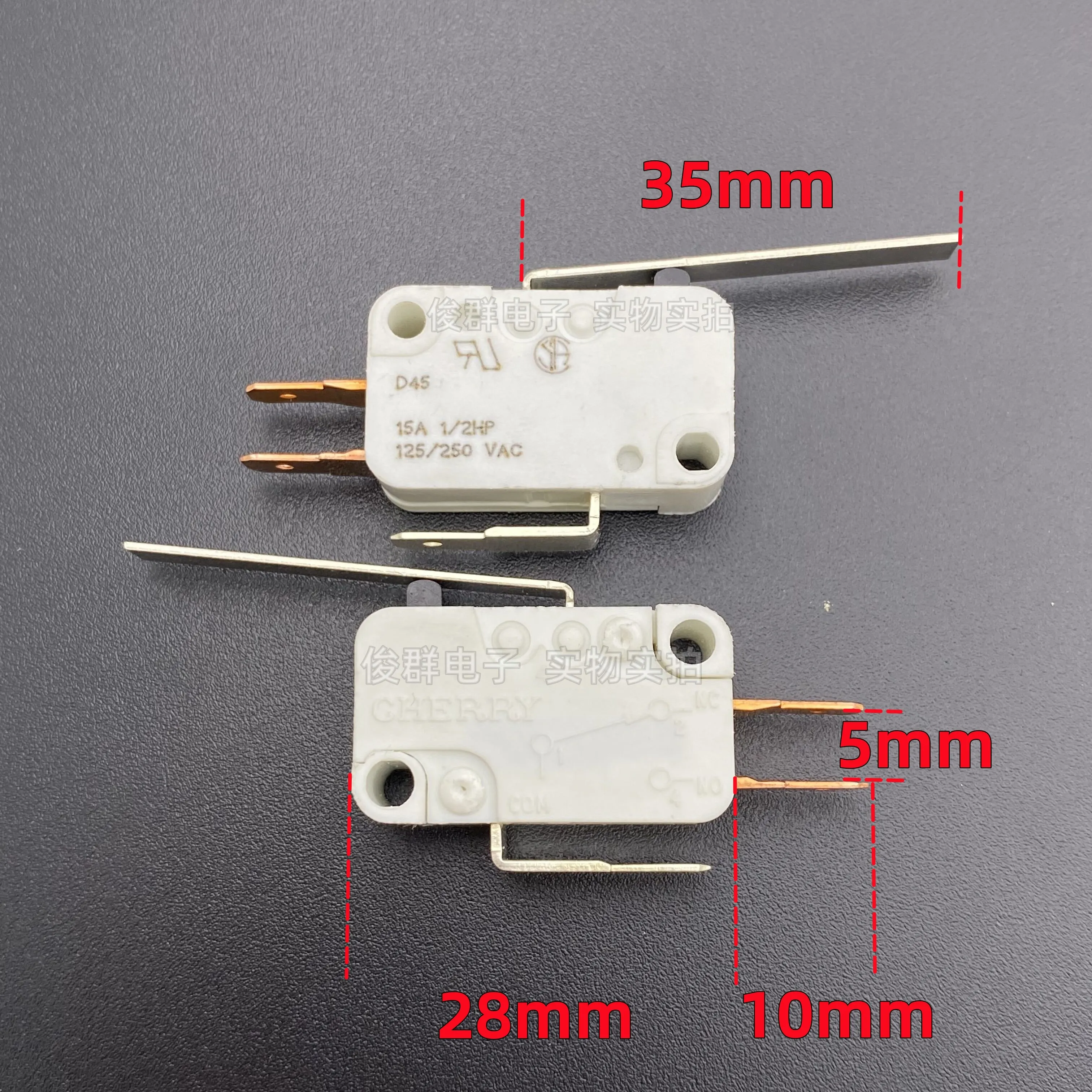 10pcs/German micro switch D45 high current 3-pin 15A stroke limit reset power button