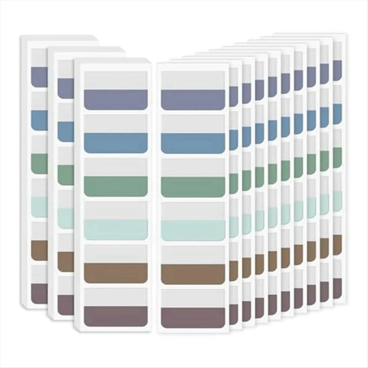ABJS Sticky Index Tabs Multicolor Self-Adhesive Book Tabs 1.8 x 1.1 Inch Writable Page Tabs Transparent for NotebooksFiles