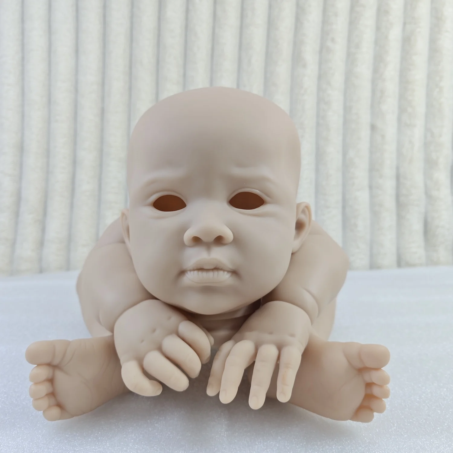 24 Inches Reborn Doll Kits Reuben New Face Realistic DIY Unfinished Unpainted Vinyl Toddler Parts Reborn Doll Mold - view 4