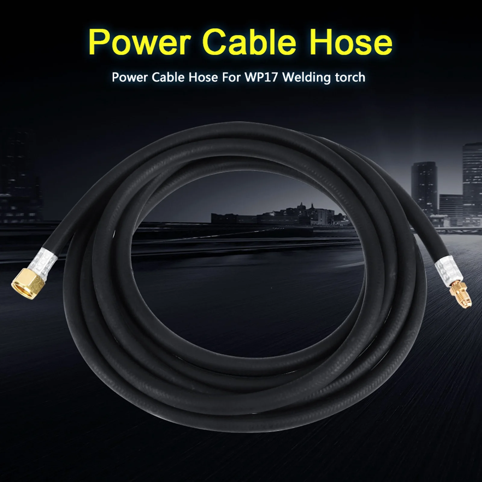 Welding Torch Hose Hose WP17 Torch hose 3.7 Meter M16*1.5 Power Cable Rubber Hose Replacement For WP17 Welding Torch Torch hose
