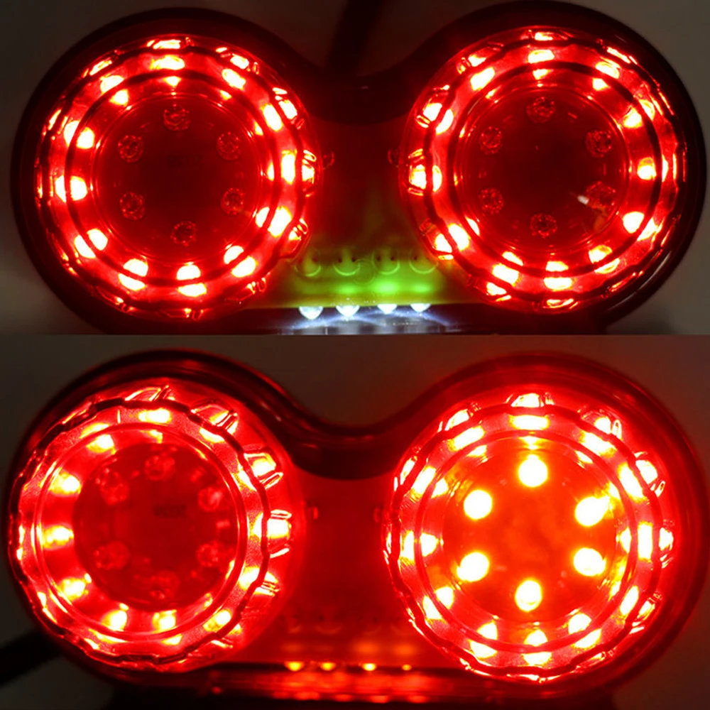 Universal Custom Motor Motorcycle Tail Light and License Plate Holder Turn Signals Brake Stop Lights for BMW Kawasaki