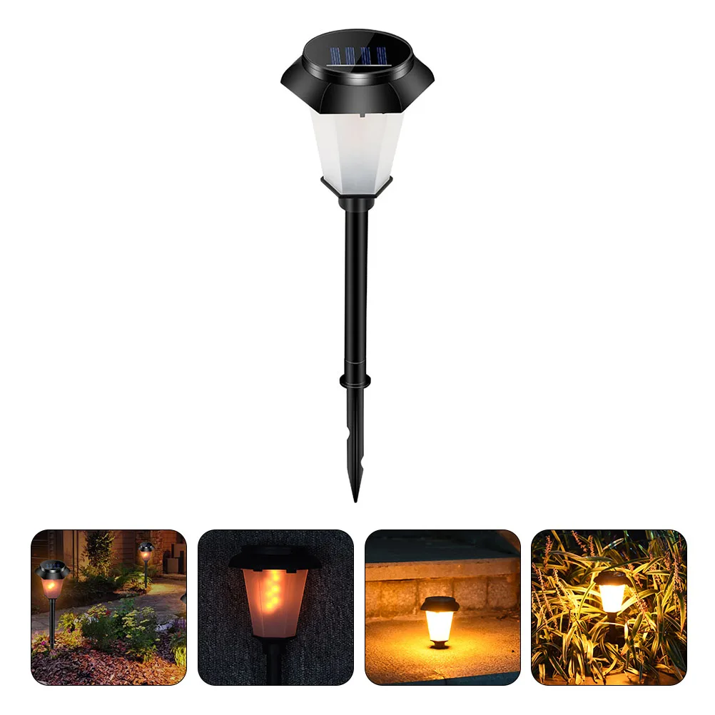 

1pc Solar Lawn Yard Flame Yard Solar Outdoor Countryside Lawn Lamp Waterproof Ground Inserted Lamp Decorative Light