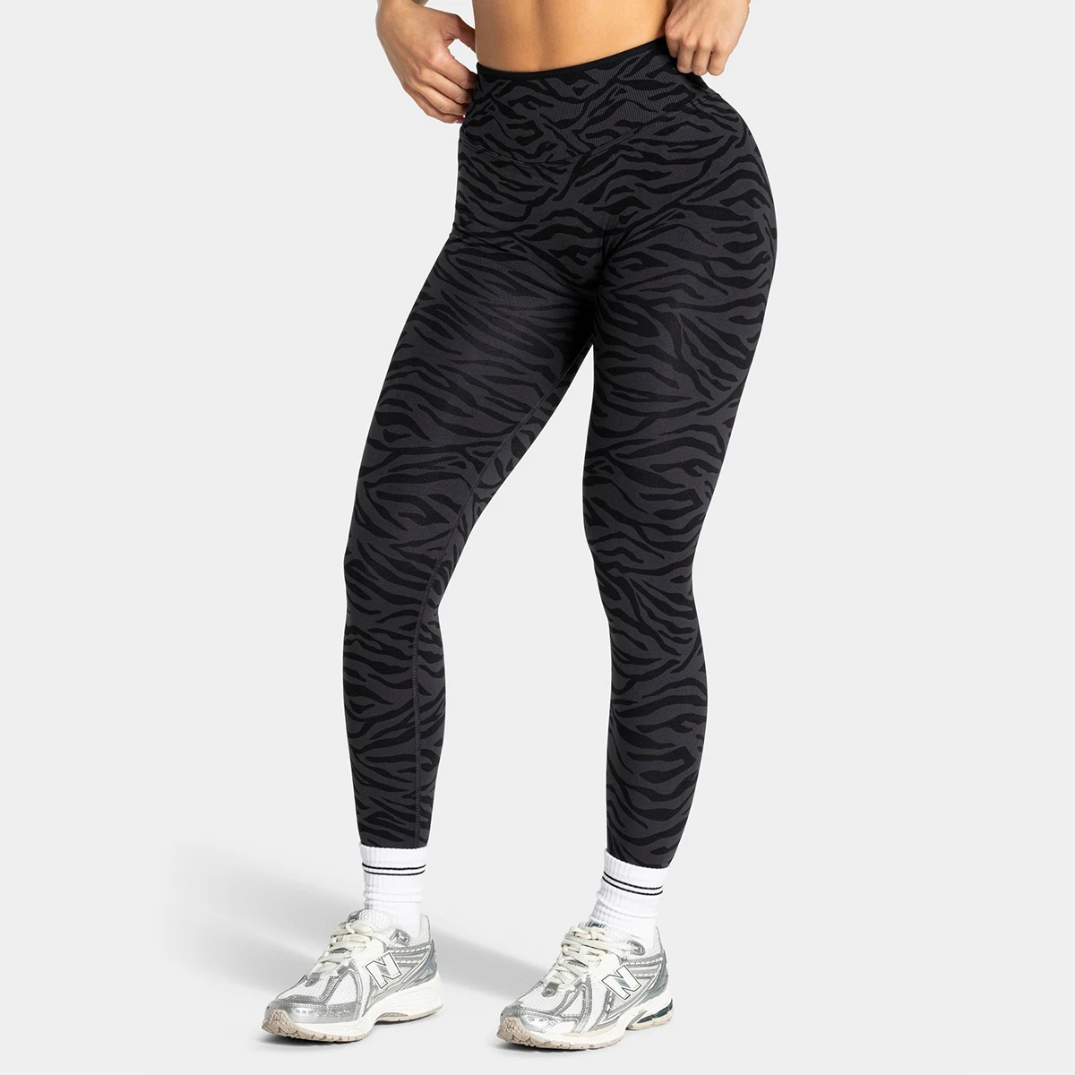 Leopard & Zebra Print High Elastic Leggings Women, Slim Fit Long Sports Pants for Gym Workout Running Daily Casual Wear