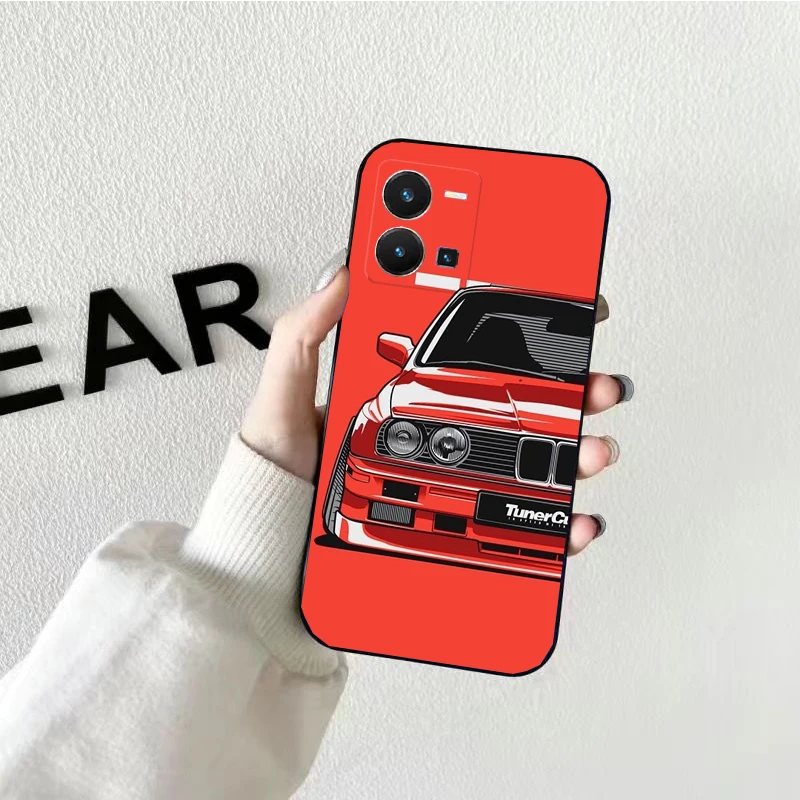 Japan JDM Sport Car Phone Case for VIVO Y53S Y33S Y22S Y11S Y31 Y21 Y70 Y20 Y21S Y72 Y35 Y51 Y01 V23E V21 V23 V21E Funda