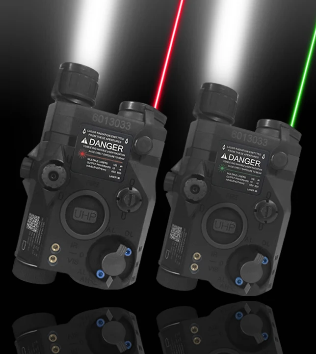 Taktisches Airsoft UHP PEQ-15 LA5C Rotpunkt- und Grünlaser-Indikator IR Scout LED-Licht Kompatibel mit 20MM-Schiene für AR15 – Detail 4